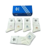 ⁦Adidas Medium Length Socks White (5-Pack)⁩ – תמונה ⁦2⁩