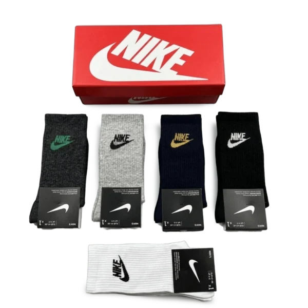 ⁦Nike Long Socks Black Grey (5-Pack)⁩ – תמונה ⁦2⁩