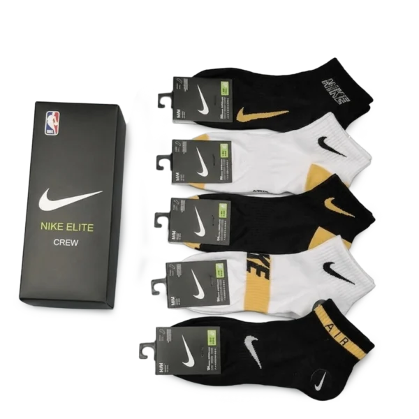 ⁦Nike Short Sock Black Yellow White (5-Pack)⁩ – תמונה ⁦2⁩
