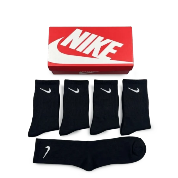 ⁦Nike Long Socks Black (5-Pack)⁩ – תמונה ⁦2⁩