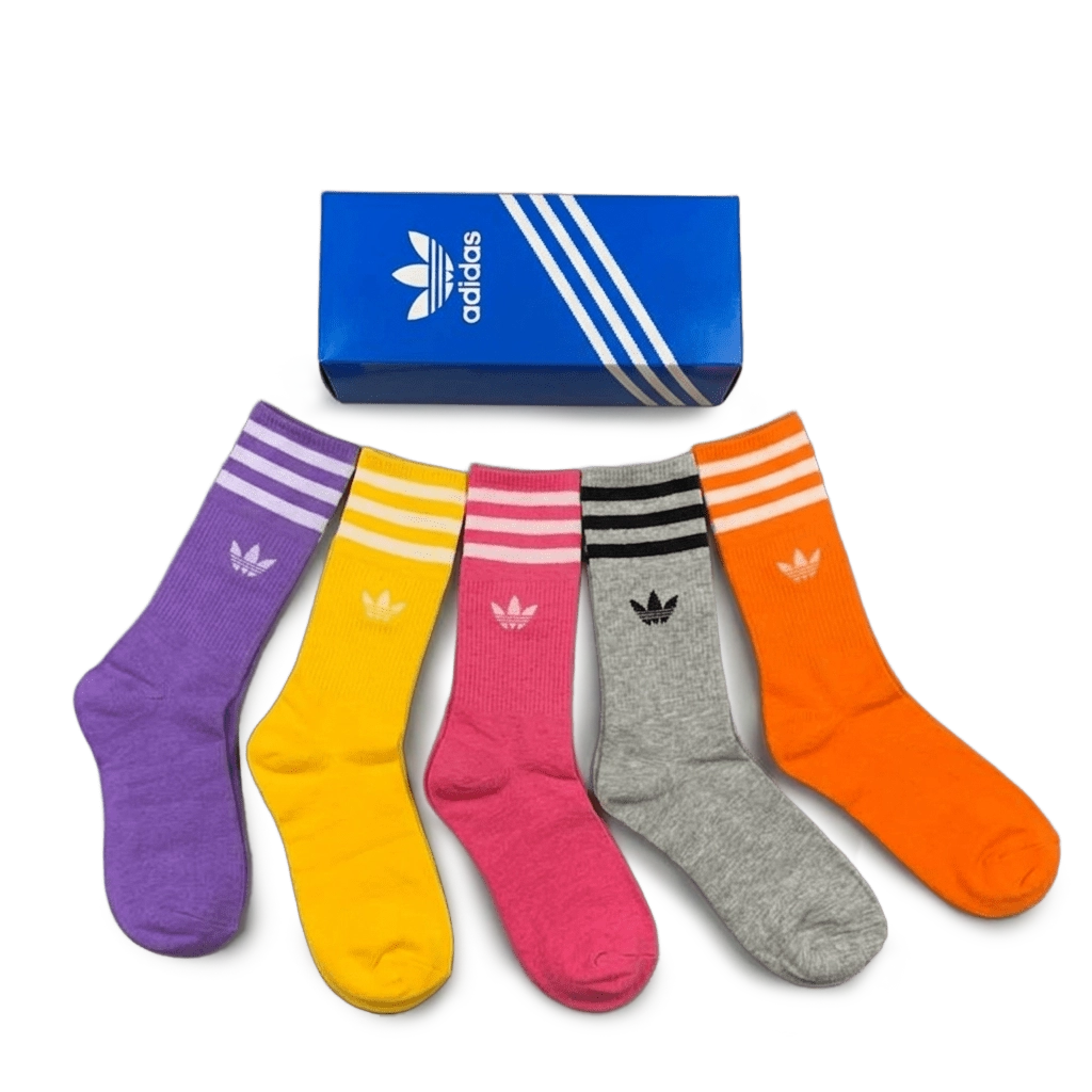 3 Adidas Colorful Long Socks Pack (5 Pairs) – תמונה 1
