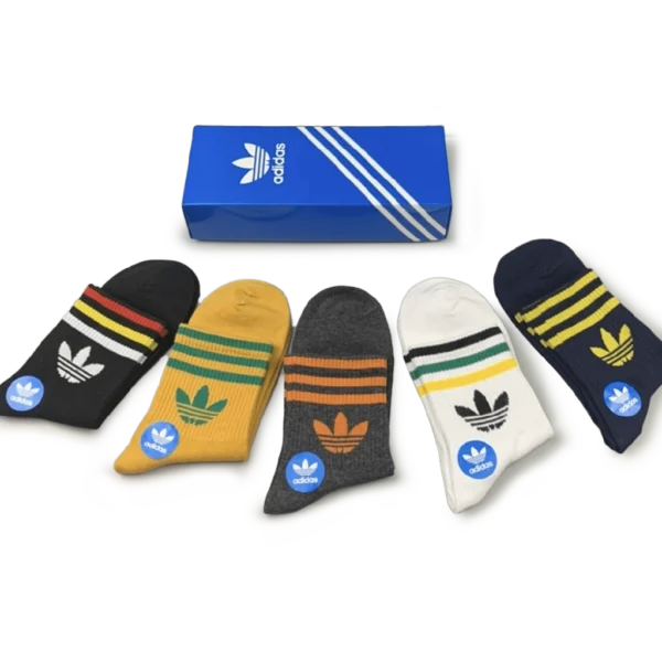⁦Adidas Muted Colors Medium-Length Socks Pack (5 Pairs)⁩ – תמונה ⁦3⁩