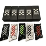 ⁦Off-White Dark Colors Long Socks Pack (5 Pairs)⁩ – תמונה ⁦3⁩
