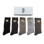 ⁦UGG Long Socks Brown (Pack of 5)⁩ – תמונה ⁦3⁩