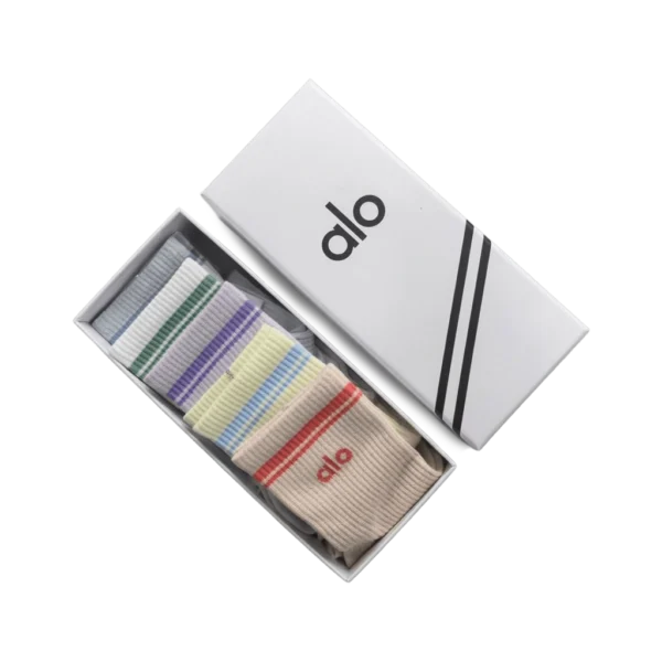 ⁦ALO Mid-Length Socks Pack Pastel Colors (5 Pairs)⁩ – תמונה ⁦3⁩