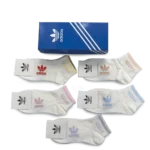 ⁦Adidas Short Socks White Pastel Color (5 Pack)⁩ – תמונה ⁦3⁩