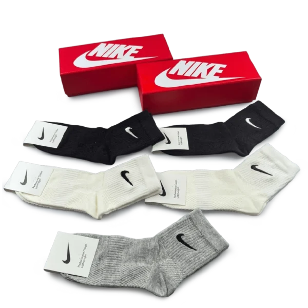 ⁦Nike Medium Length Socks Pack Black White Grey (5 Pairs)⁩ – תמונה ⁦3⁩