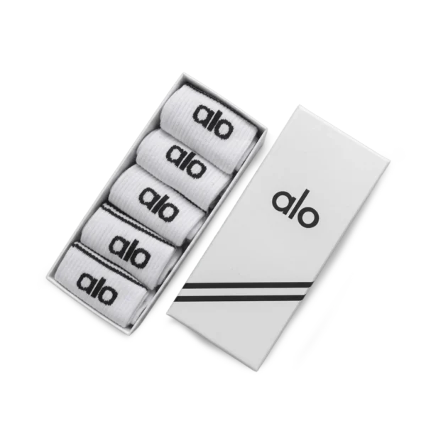 ⁦Alo Long Socks Pack White (5 Pairs)⁩ – תמונה ⁦3⁩