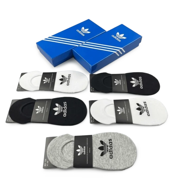 ⁦Adidas Short Socks Black White Grey (5 Pack)⁩ – תמונה ⁦3⁩