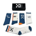 ⁦Off-White Long Socks Blue White (5-Pack)⁩ – תמונה ⁦3⁩
