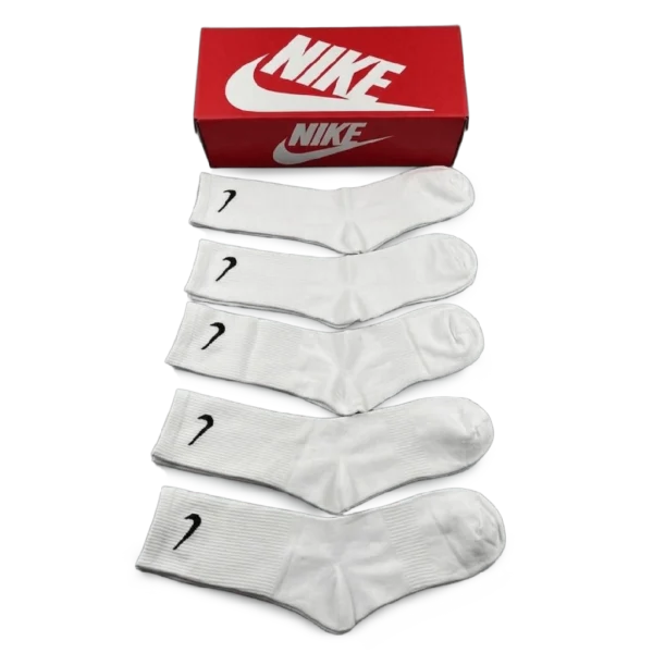 ⁦Nike Long Socks White (5-Pack)⁩ – תמונה ⁦2⁩
