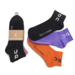 On Short Socks Pack Black Orange Purple (3 Pairs)