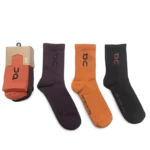 On Long Socks Pack Black Orange Brown (3 Pairs)