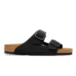 Birkenstock Arizona Wire Buckle Nubuck Leather Sandals Black