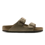 Birkenstock Arizona Soft Footbed Suede Leather Sandals Taupe