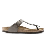 Birkenstock Gizeh Birko-Flor Nubuck Sandals Stone