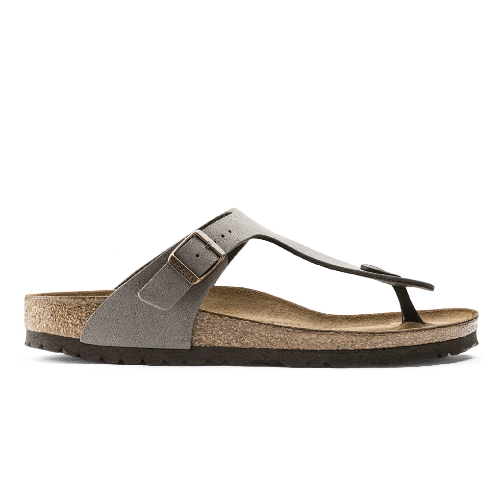 1-Birkenstock Gizeh Birko-Flor Nubuck Sandals Stone Birkenstock Gizeh Birko-Flor Nubuck Sandals Stone – תמונה 1