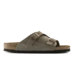 Birkenstock Zürich Soft Footbed Suede Leather Sandals Taupe