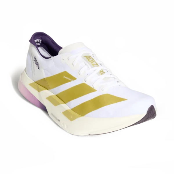 ⁦Adidas Adizero Adios Pro "Hong Kong" Cloud White Gold Metallic Aurora Plum⁩ – תמונה ⁦2⁩