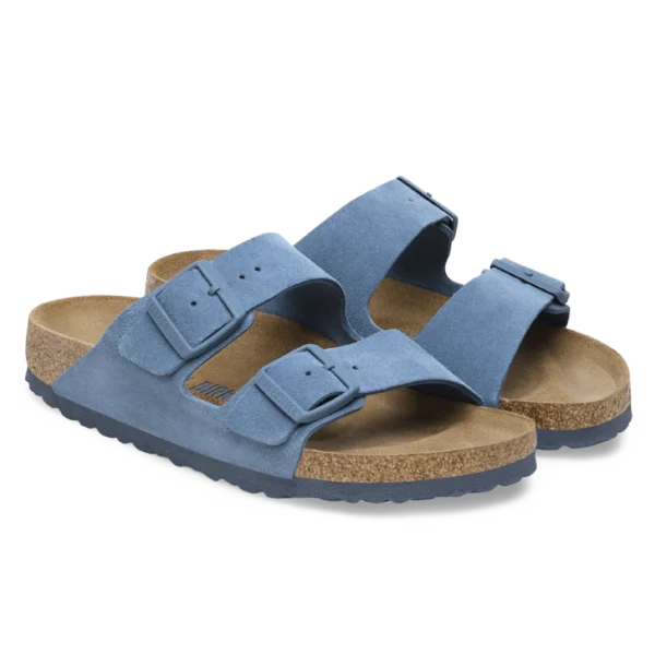 ⁦Birkenstock Arizona Soft Footbed Suede Leather Sandals Elemental Blue⁩ – תמונה ⁦2⁩