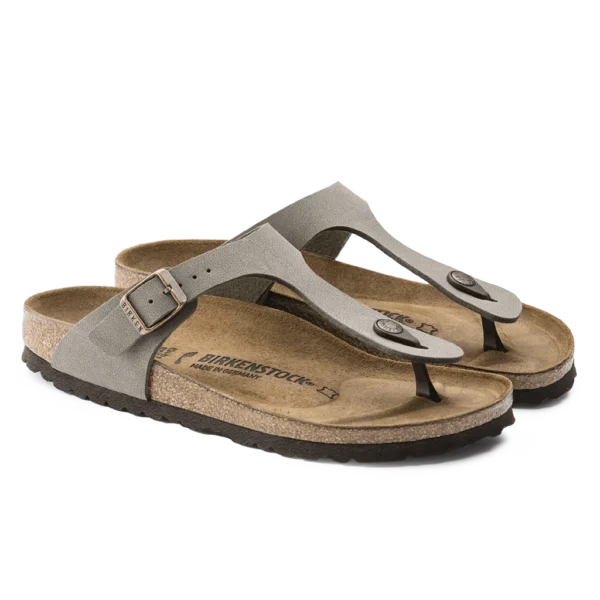 ⁦Birkenstock Gizeh Birko-Flor Nubuck Sandals Stone⁩ – תמונה ⁦2⁩
