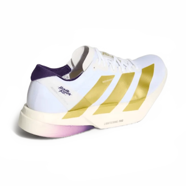 ⁦Adidas Adizero Adios Pro "Hong Kong" Cloud White Gold Metallic Aurora Plum⁩ – תמונה ⁦3⁩