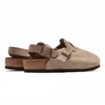 ⁦Birkenstock Tokio Suede Leather Clogs Taupe⁩ – תמונה ⁦3⁩