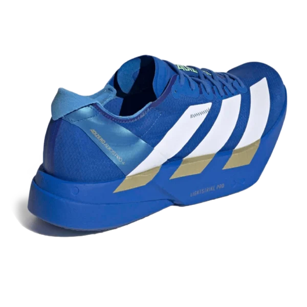 ⁦Adidas Adizero Adios Pro 4 Blue Cloud White Lime Burst⁩ – תמונה ⁦4⁩