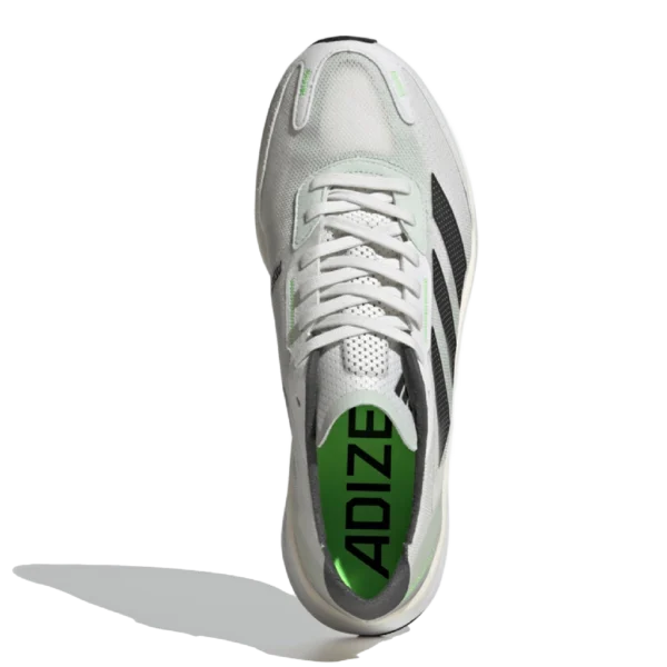 ⁦Adidas Adizero Boston Crystal White Night Metallic Linen Green⁩ – תמונה ⁦4⁩