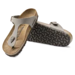 ⁦Birkenstock Gizeh Birko-Flor Nubuck Sandals Stone⁩ – תמונה ⁦4⁩