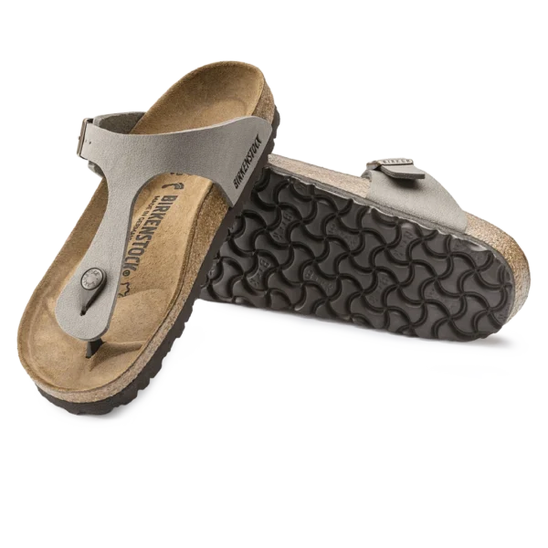 ⁦Birkenstock Gizeh Birko-Flor Nubuck Sandals Stone⁩ – תמונה ⁦4⁩