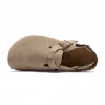 ⁦Birkenstock Tokio Suede Leather Clogs Taupe⁩ – תמונה ⁦4⁩