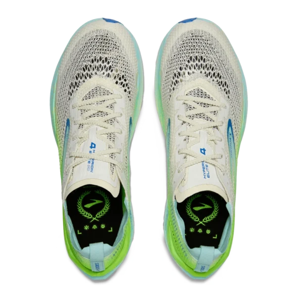 ⁦Brooks Hyperion Elite 4 Bluewash Green Gecko Cobalt⁩ – תמונה ⁦4⁩