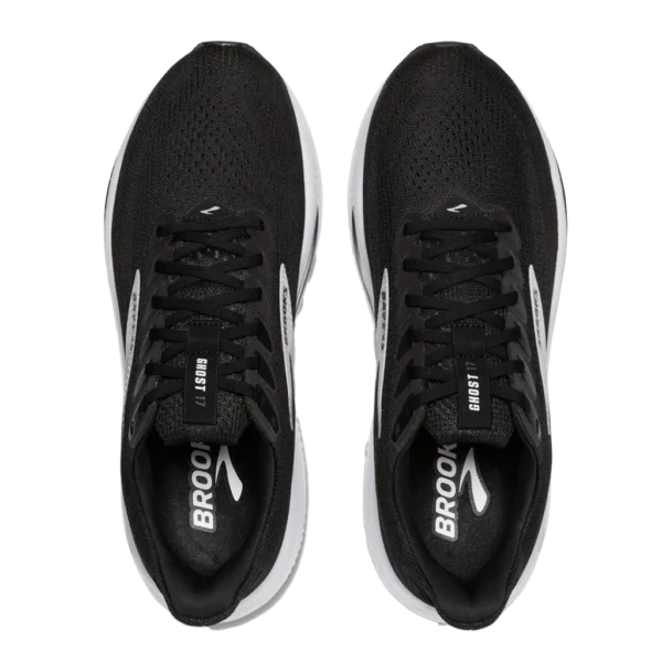 ⁦Brooks Ghost 17 Black Grey White⁩ – תמונה ⁦4⁩